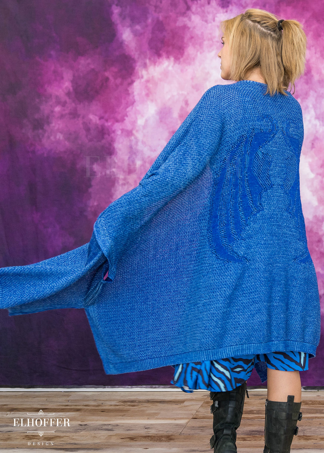Fae of Night & Stars Knit Robe - Icy Blue