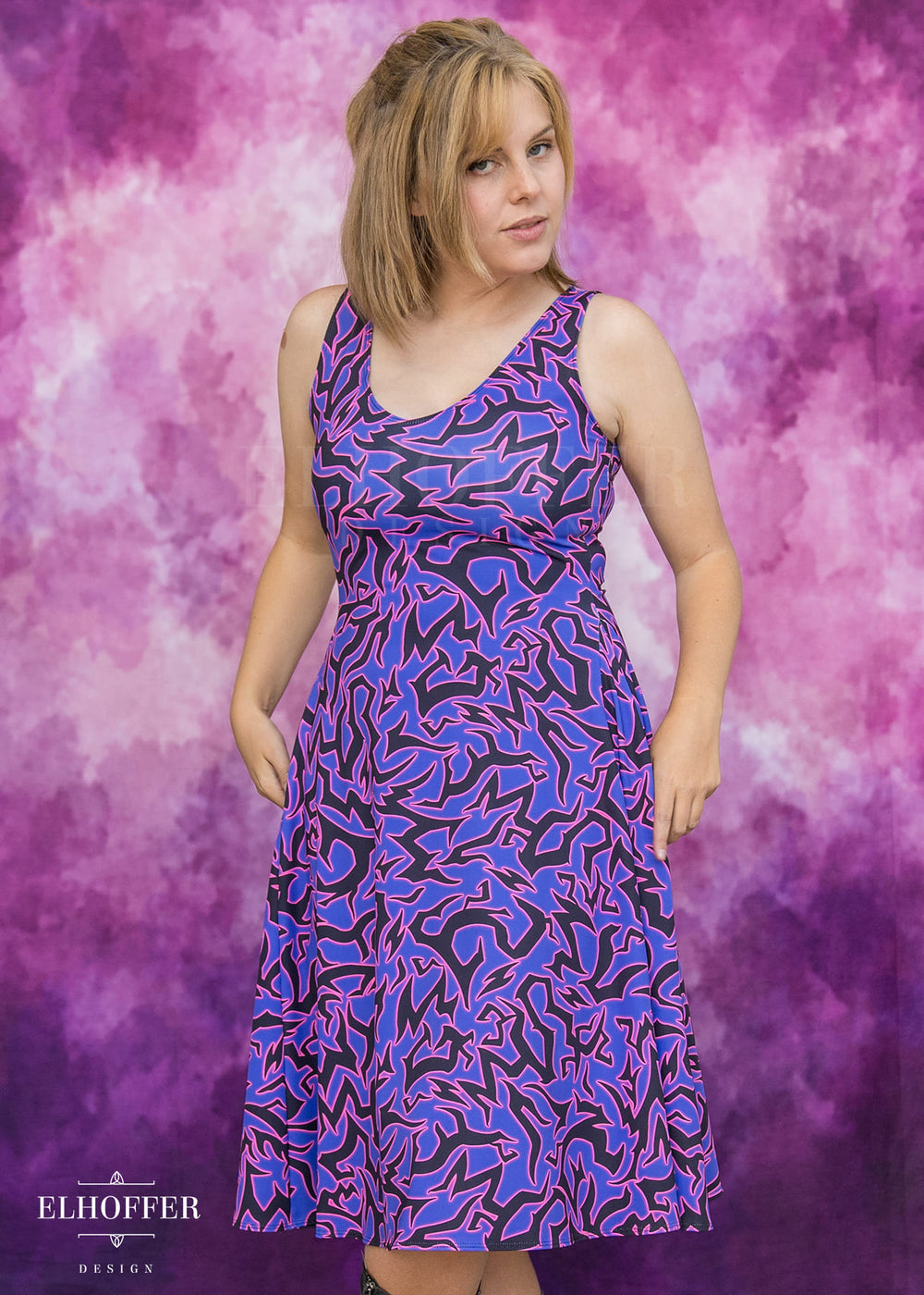 Essential Aquarius Knee Length Dress - Demon Scars