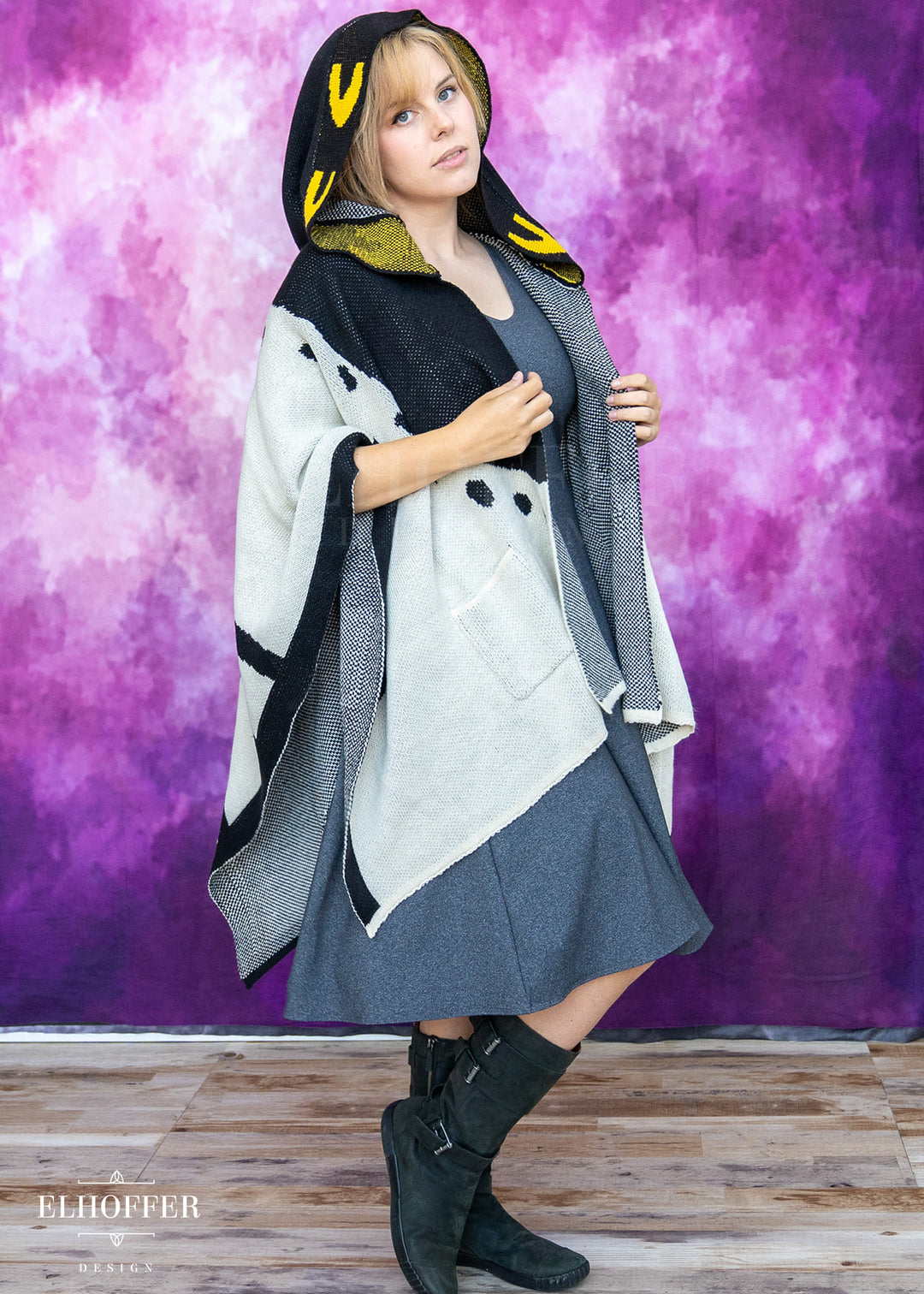 PREORDER - Sassy Magpie Hooded Poncho
