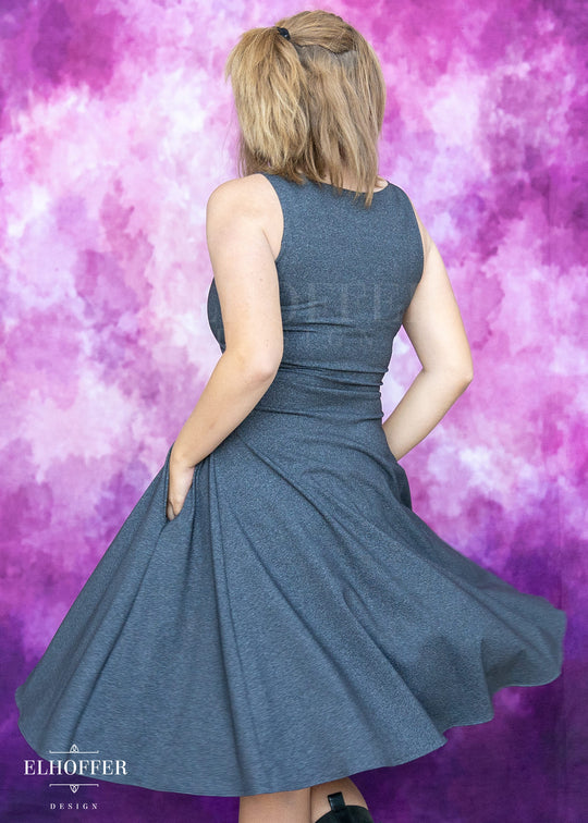 Essential Aquarius Knee Length Dress - Heathered Charcoal