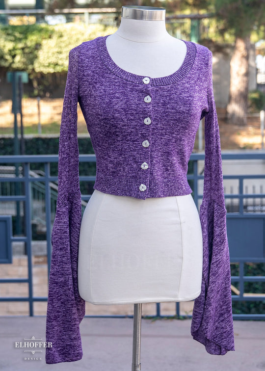 Elven Coronation Cardigan - Woodland Purple