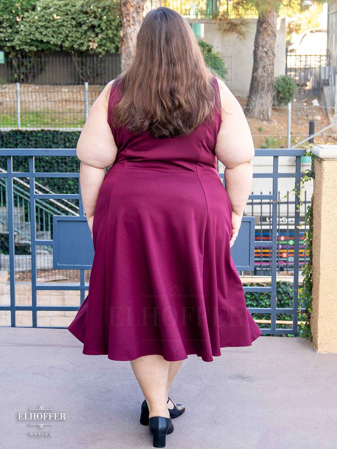 Retired Essential Virgo Dress - Wine Red Ponte Dress