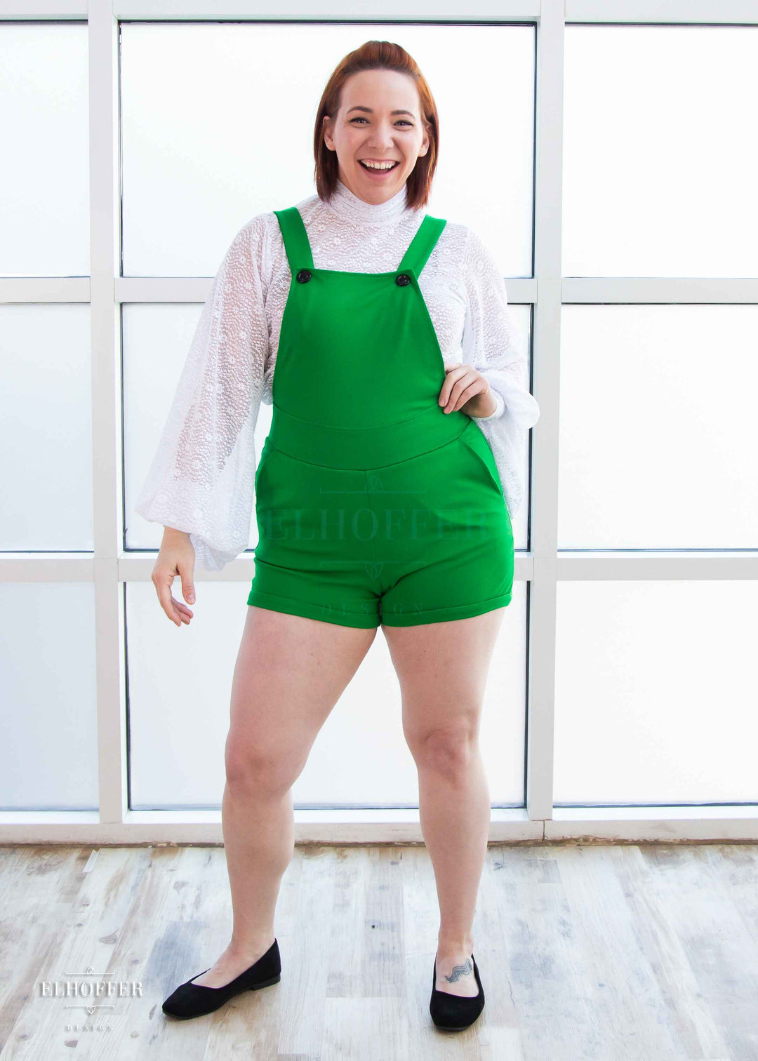 Essential Taurus Overalls - Kelly Green Ponte