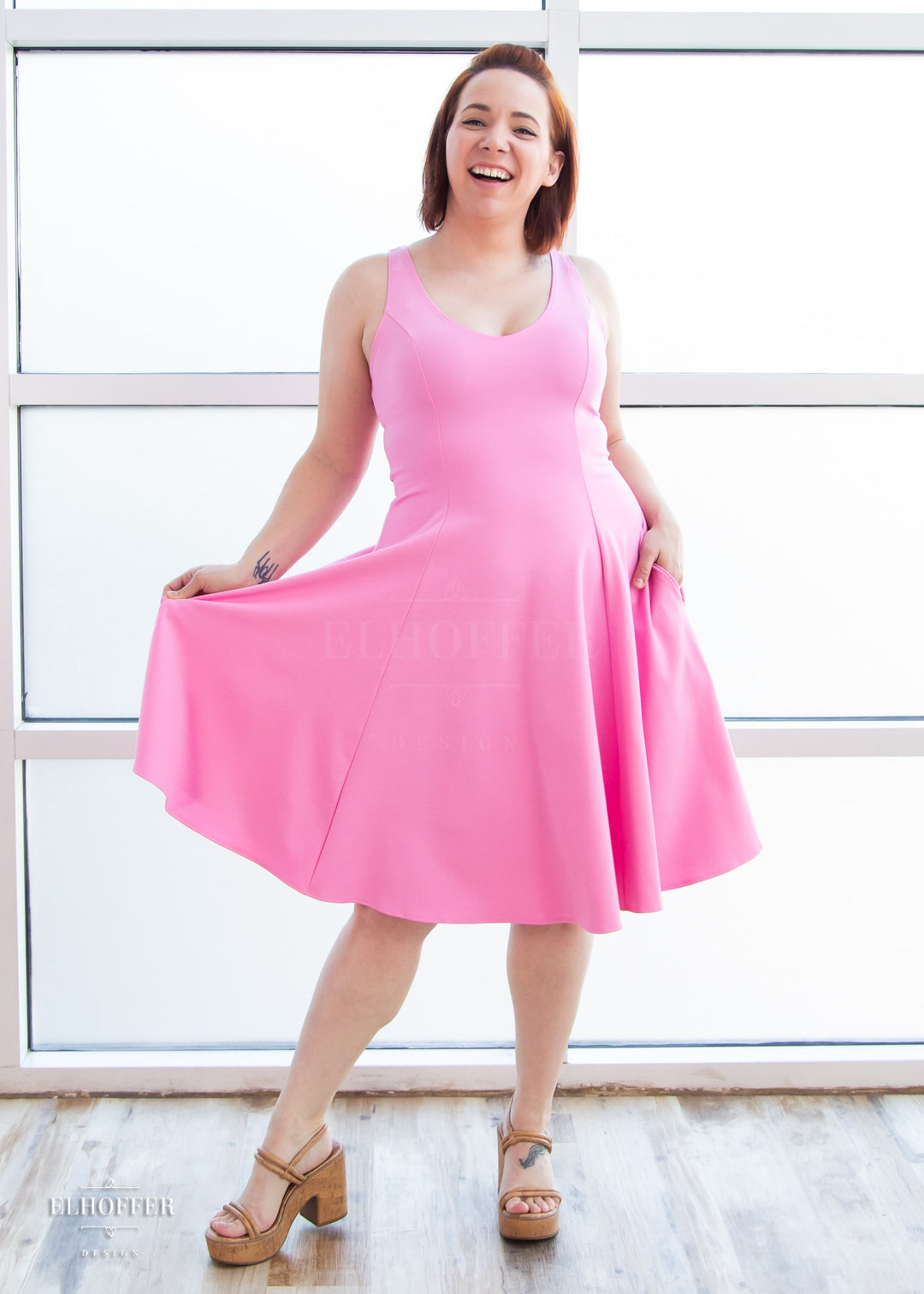 Essential Virgo Dress - Rose Pink Ponte