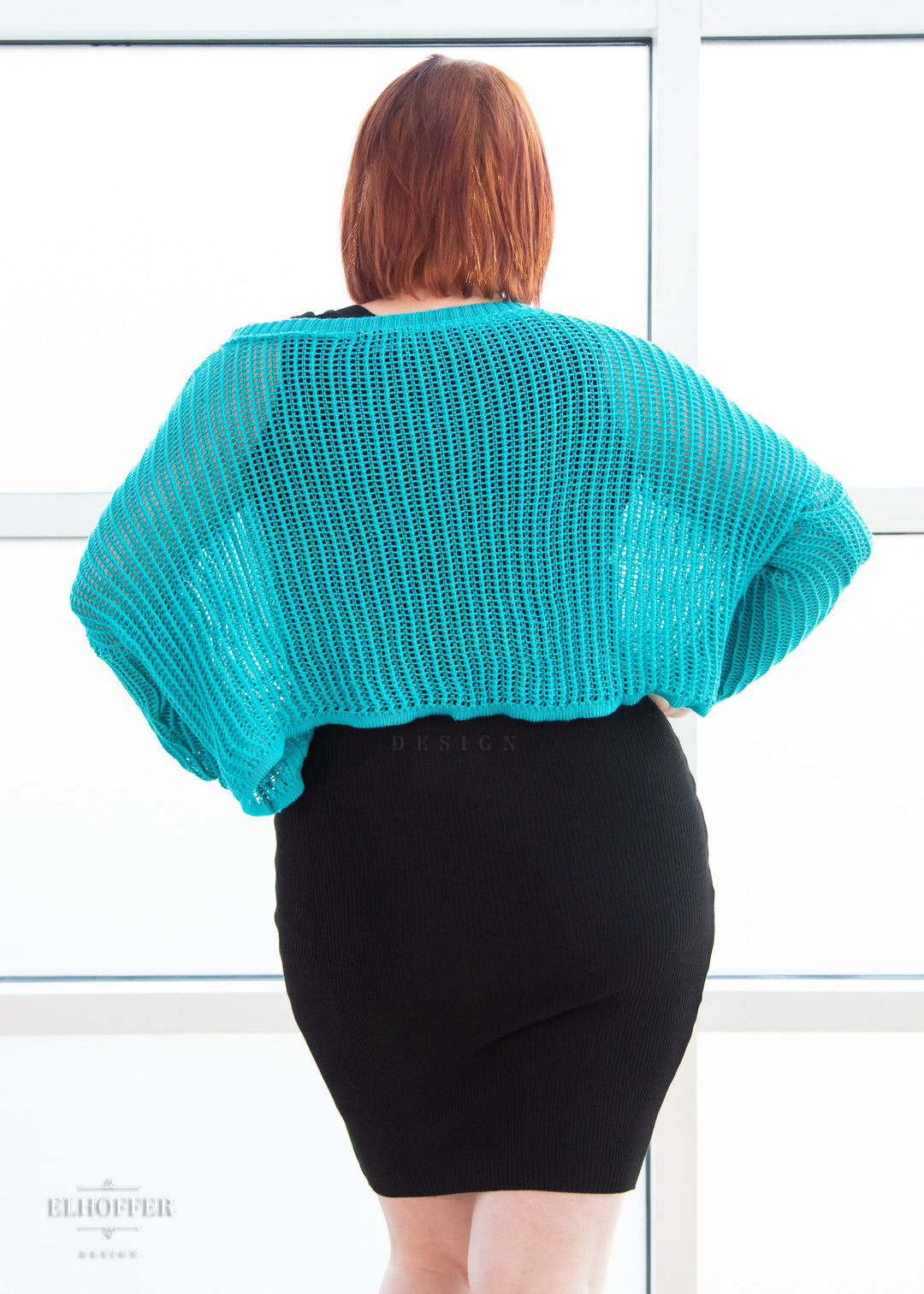 Essential Delirium Oversize Crop - Aquamarine