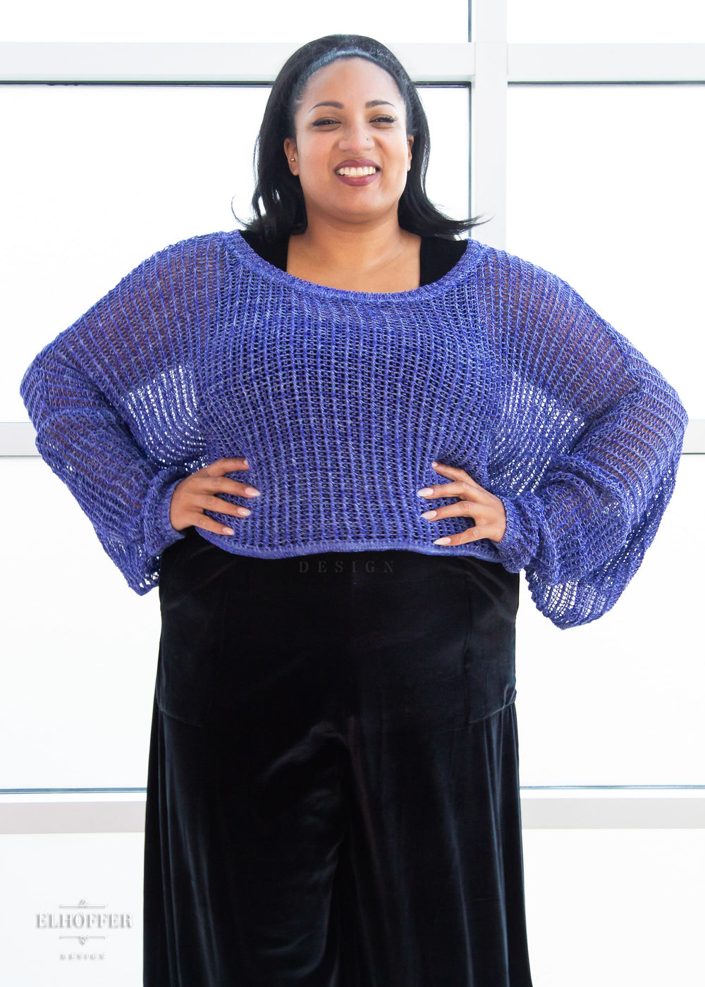 Essential Delirium Oversize Crop - Wild Blueberry Top