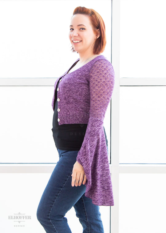 Elven Coronation Cardigan - Woodland Purple