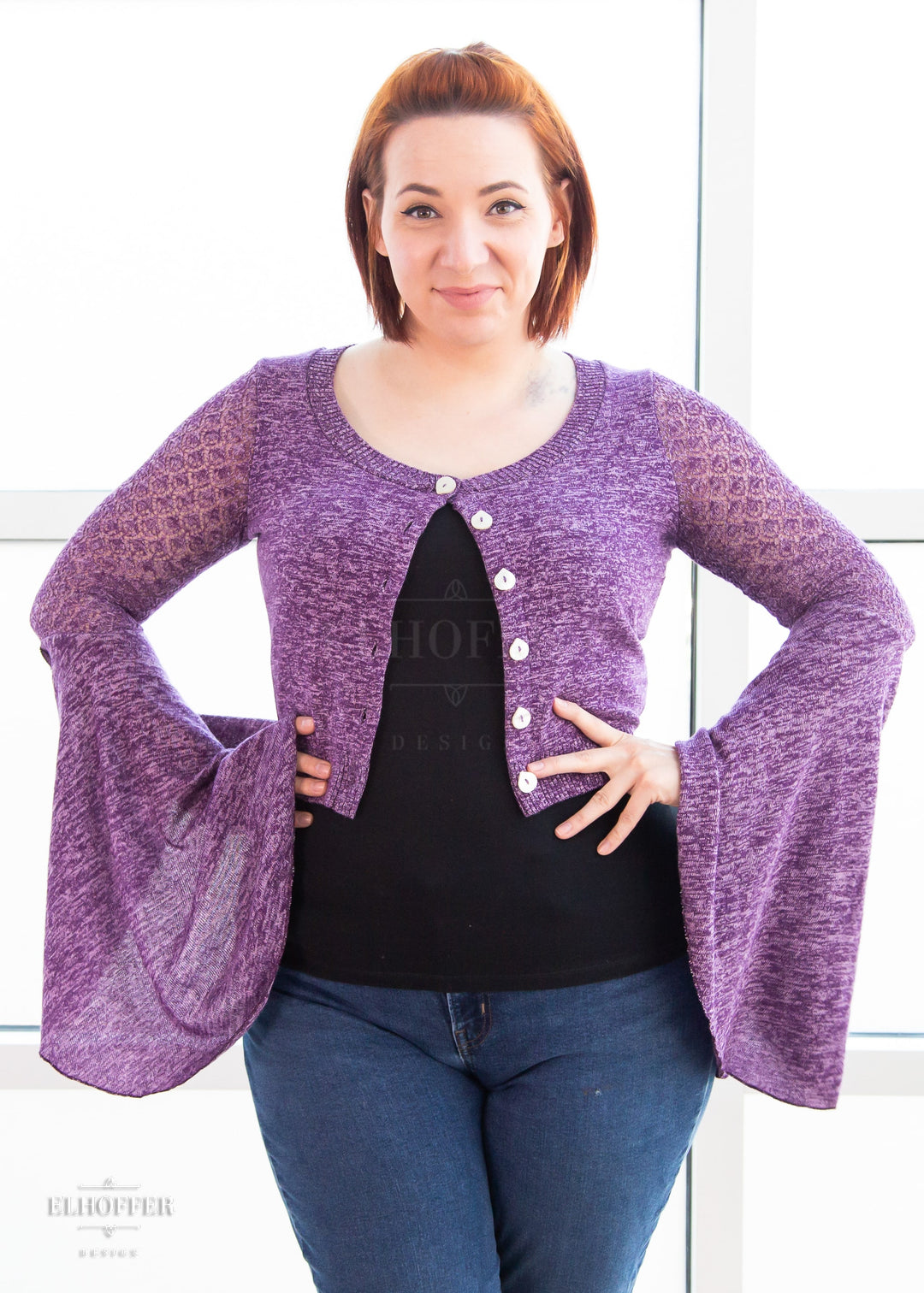 Elven Coronation Cardigan - Woodland Purple