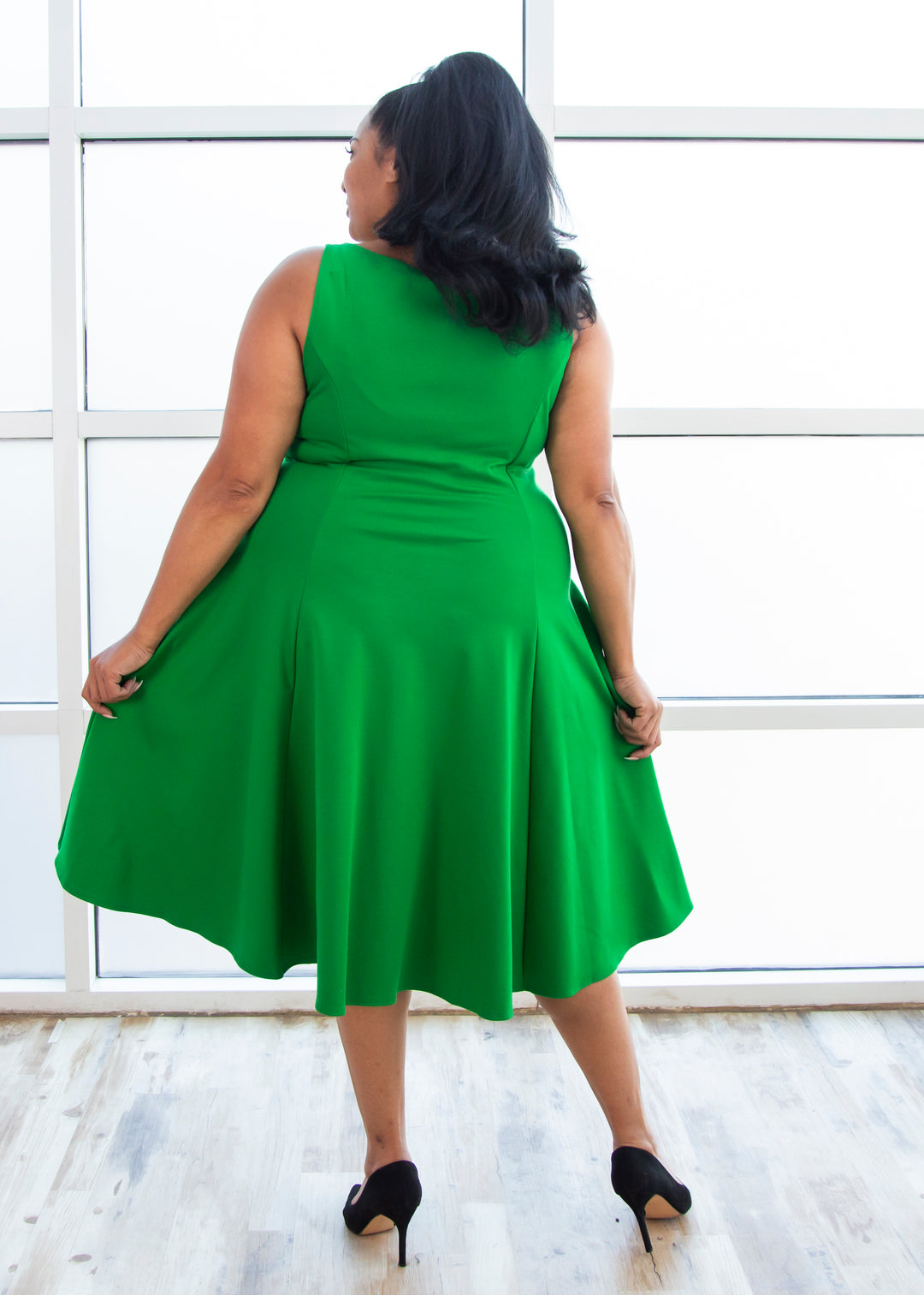 Essential Virgo Dress - Kelly Green Ponte