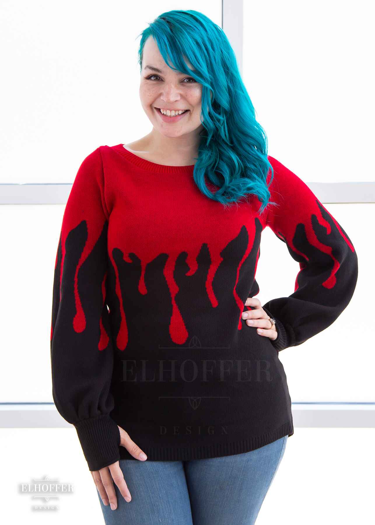 Blood Drip Oversize Sweater