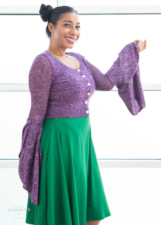 Elven Coronation Cardigan - Woodland Purple