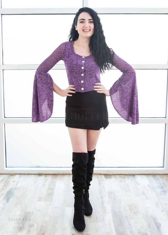 Elven Coronation Cardigan - Woodland Purple