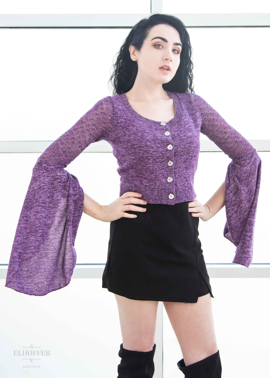 Elven Coronation Cardigan - Woodland Purple