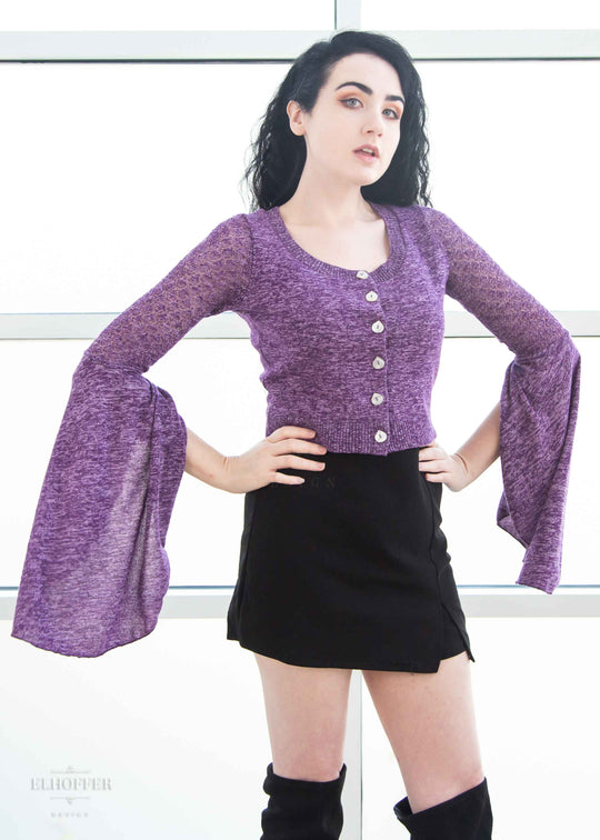 Elven Coronation Cardigan - Woodland Purple