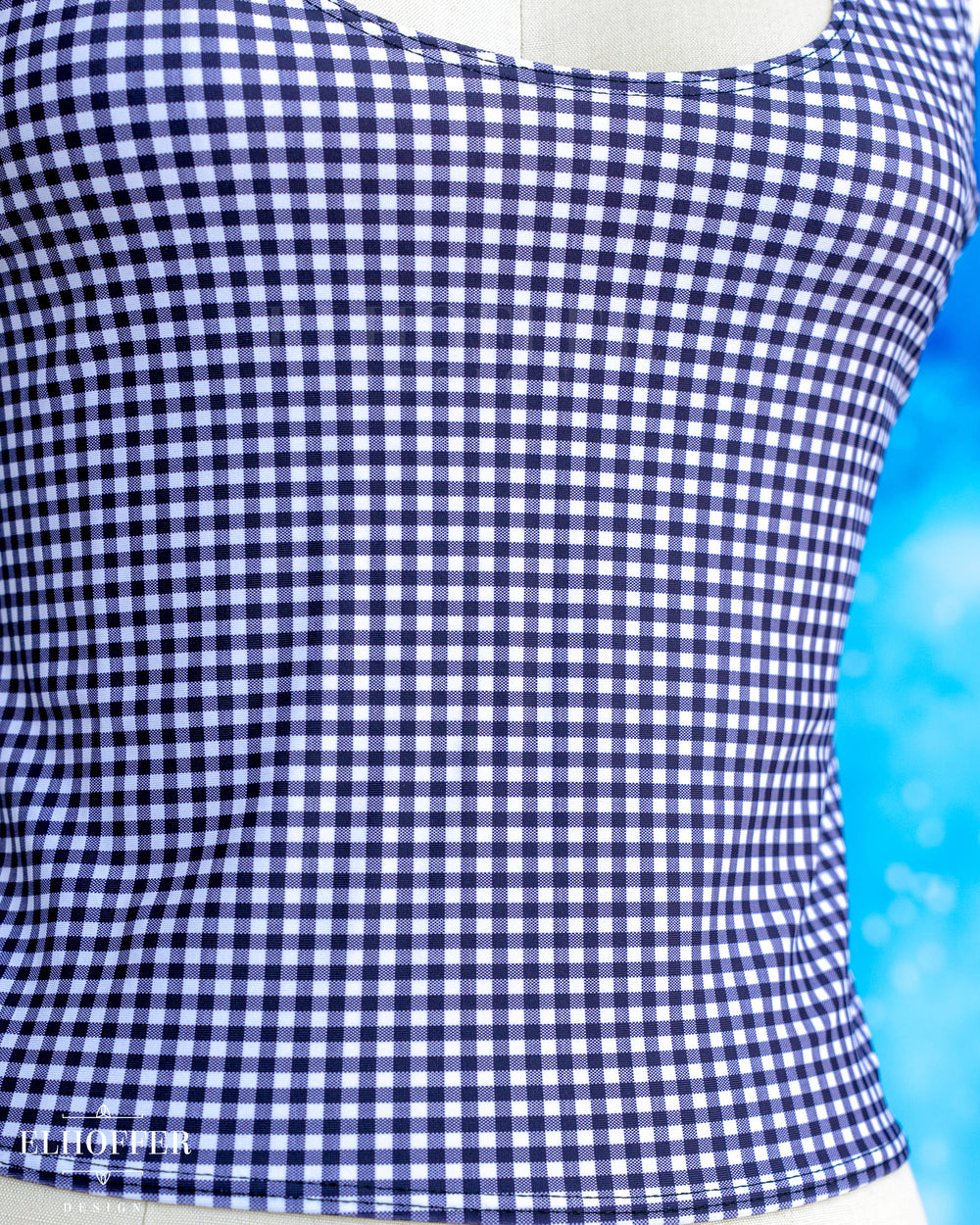 Essential Buffy Crop Top - Goth Gingham