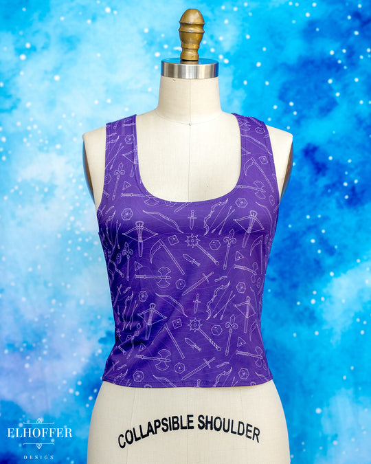 Essential Buffy Crop Top - Purple Roll For Damage