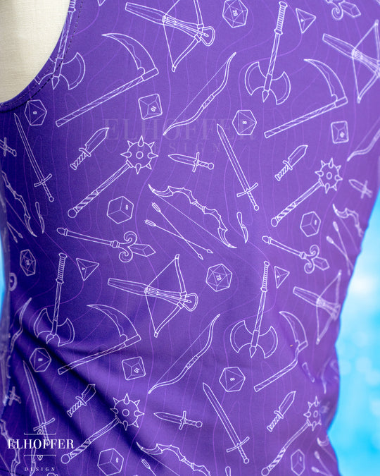 Essential Buffy Crop Top - Purple Roll For Damage