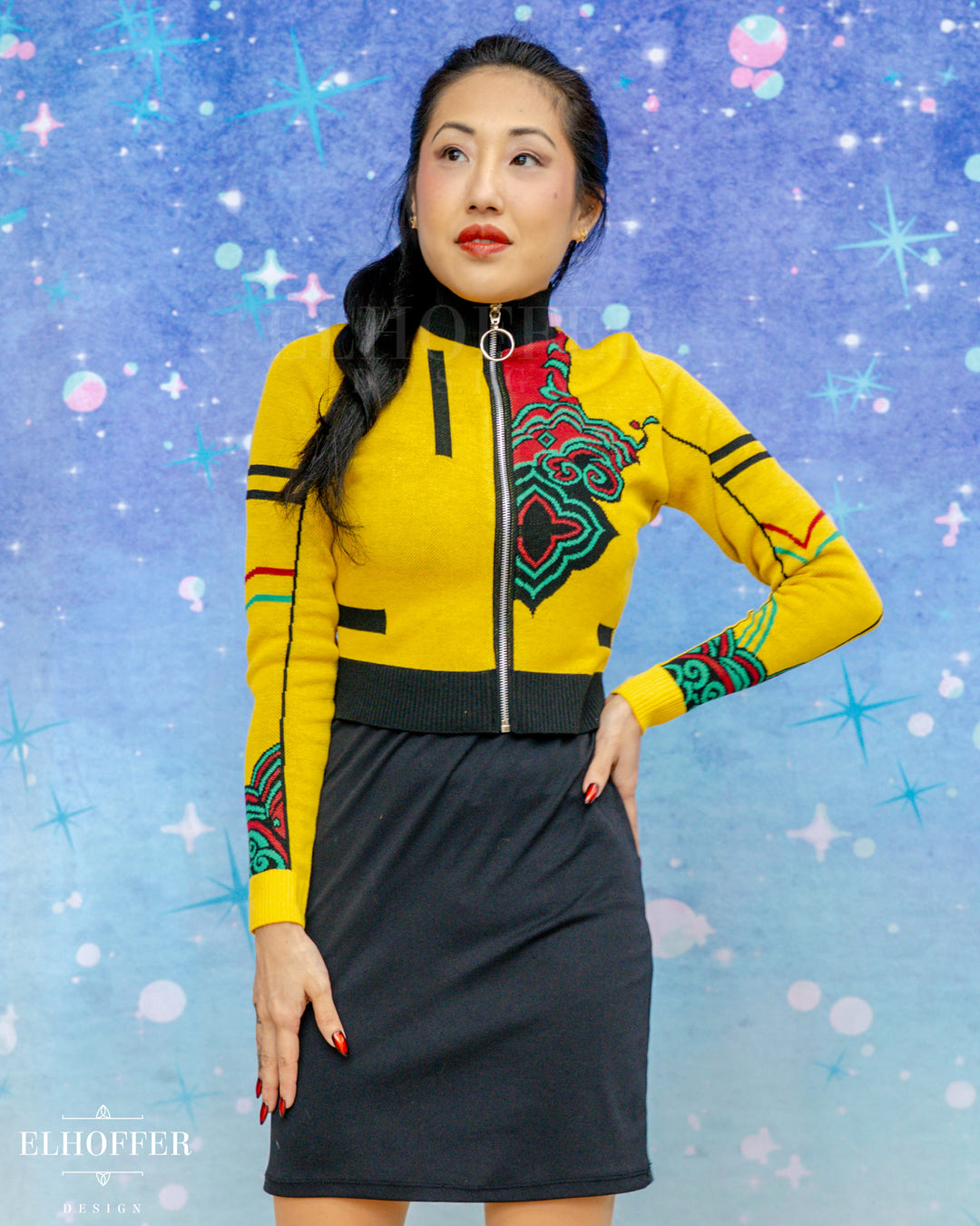 Popstar Royalty Zip Crop Cardi
