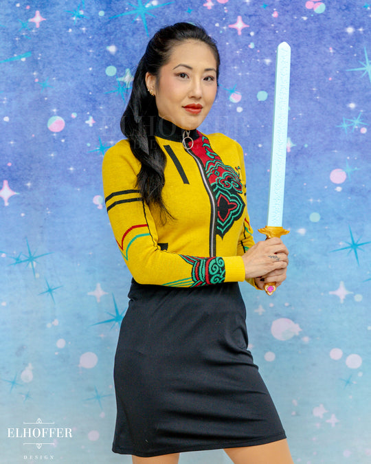 Popstar Royalty Zip Crop Cardi