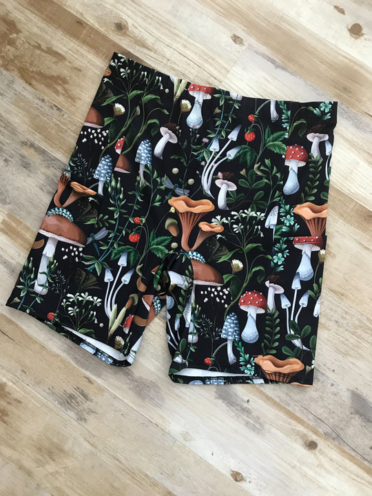 Handmade Essential Kelly Biker Short - Foraging Mushrooms