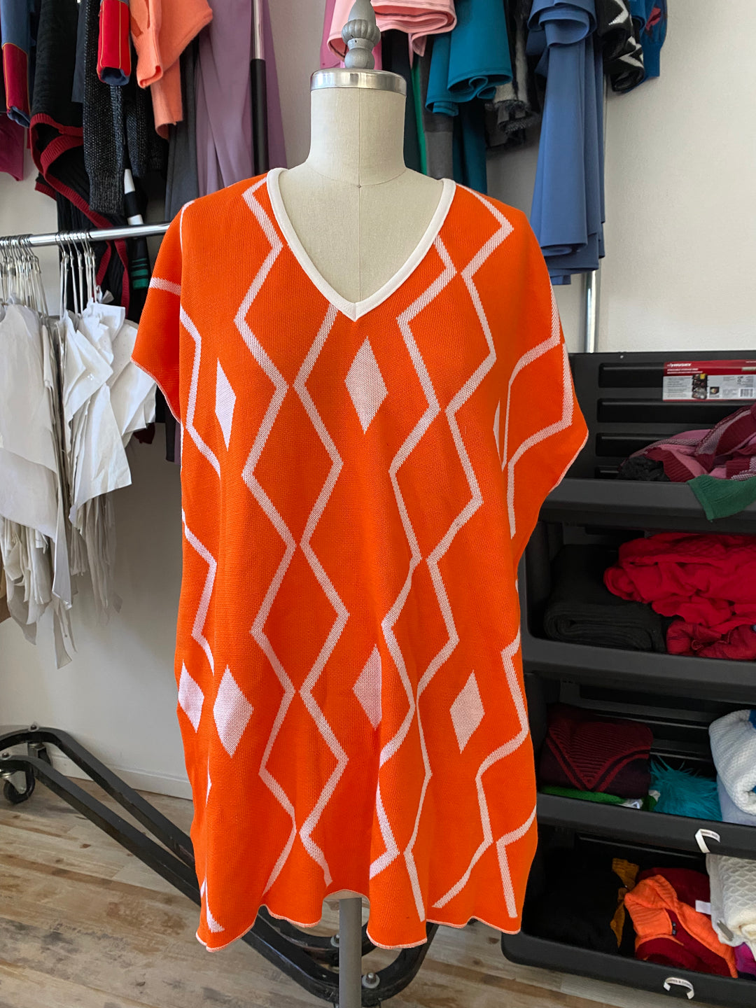 Sample Sale | Galactic Snips Kaftan Tunic - Fulcrum Orange - One Size