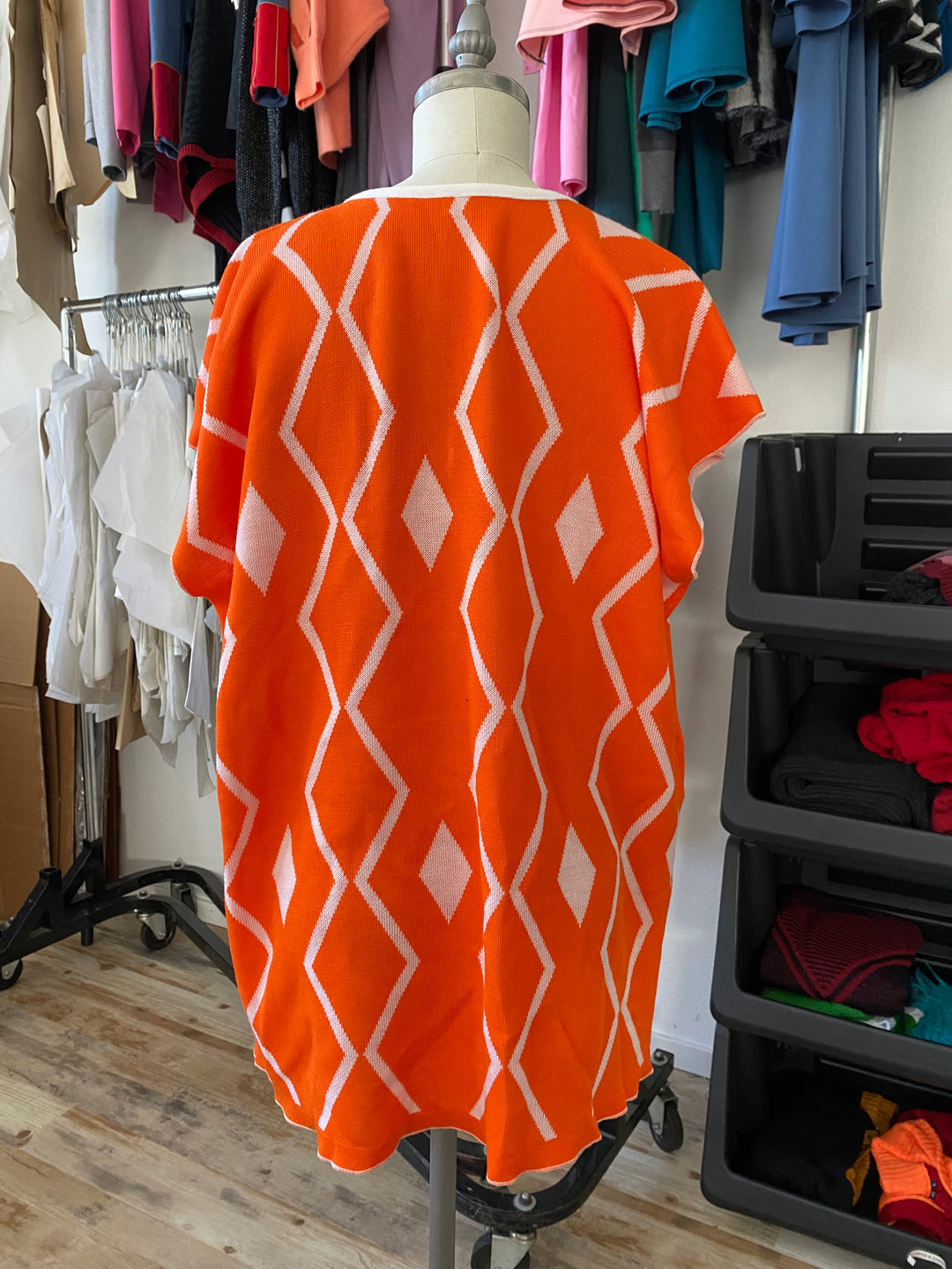 Sample Sale | Galactic Snips Kaftan Tunic - Fulcrum Orange - One Size