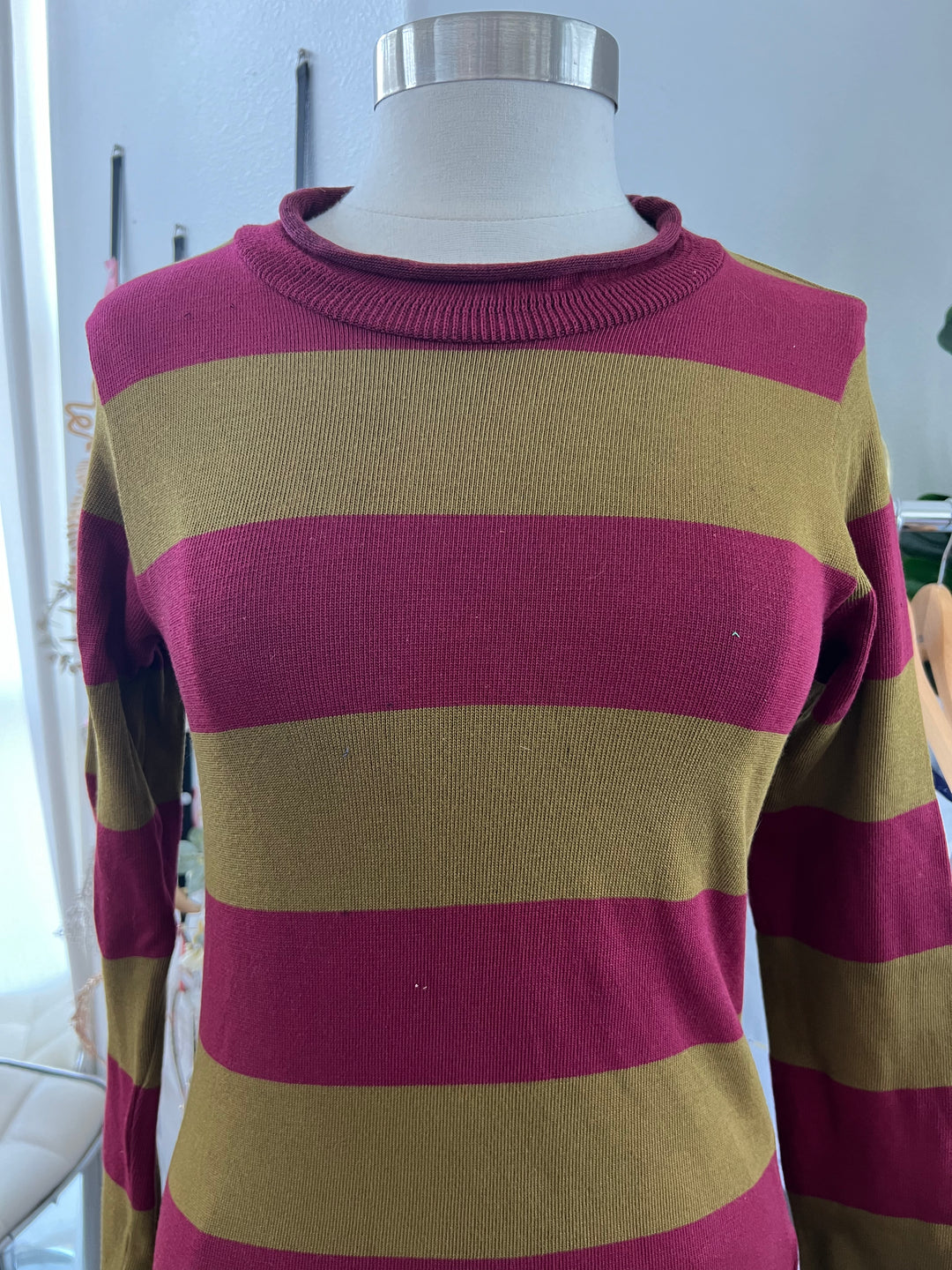 SAMPLE SALE - Antique Sweet Dreams Unisex Pullover Sweater (wonky stripes) - S, M, L, XL, 2XL, 3XL Top