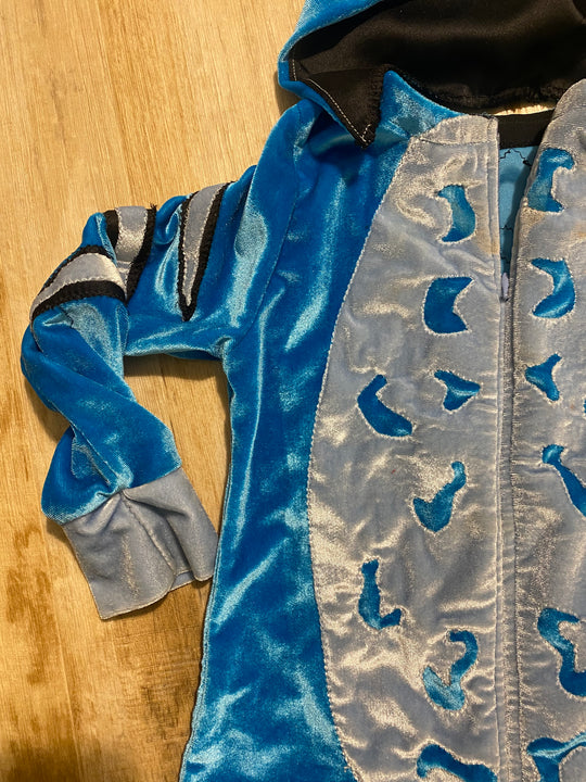 Sample Sale | Blue Tiger Baby Onesie w/ Hood - 1.5/2T