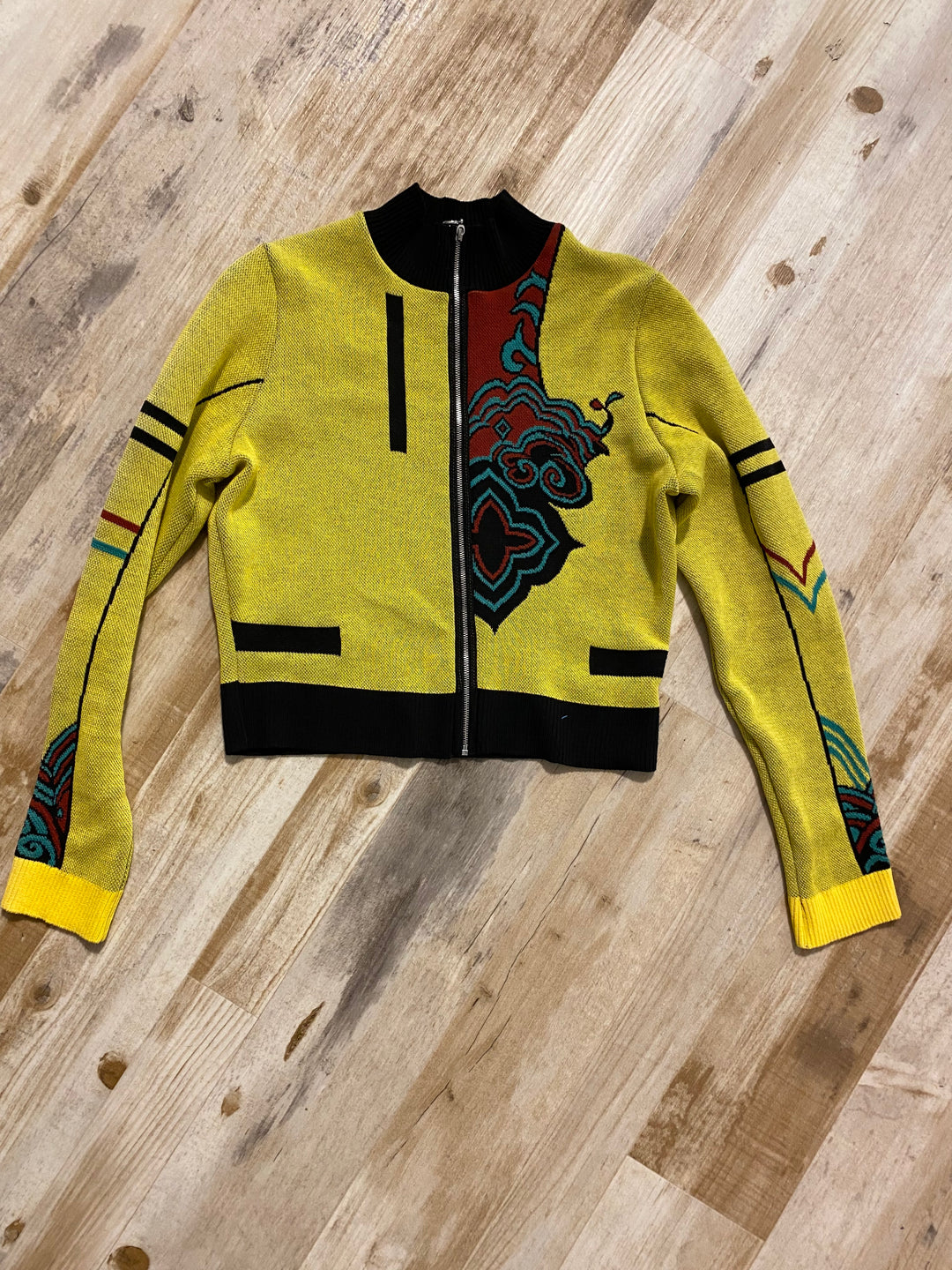 Sample Sale | Popstar Royalty Zip Crop Cardigan - Yellow - M