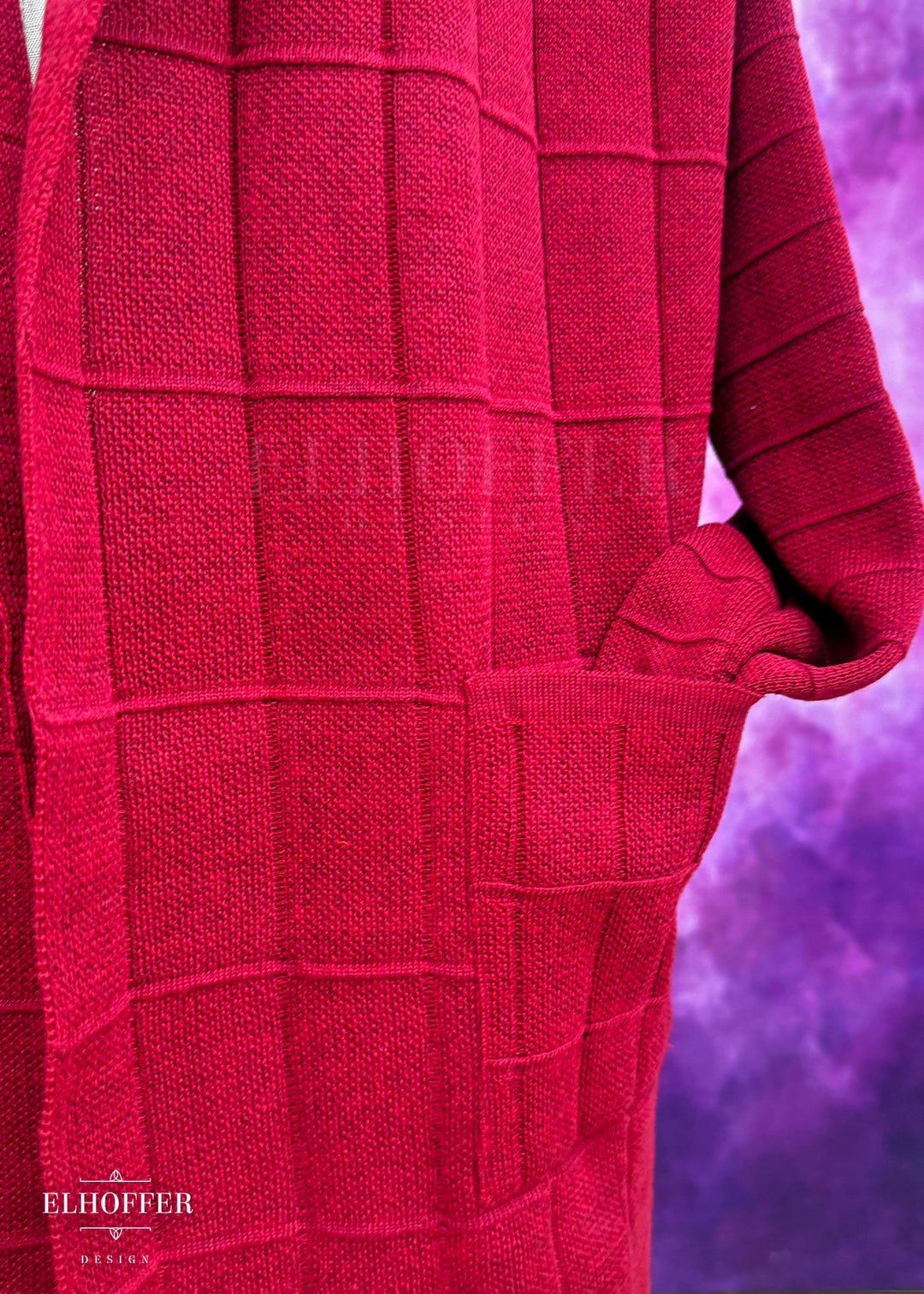 Galactic Renegade Unisex Duster Cardigan - Imperial Crimson