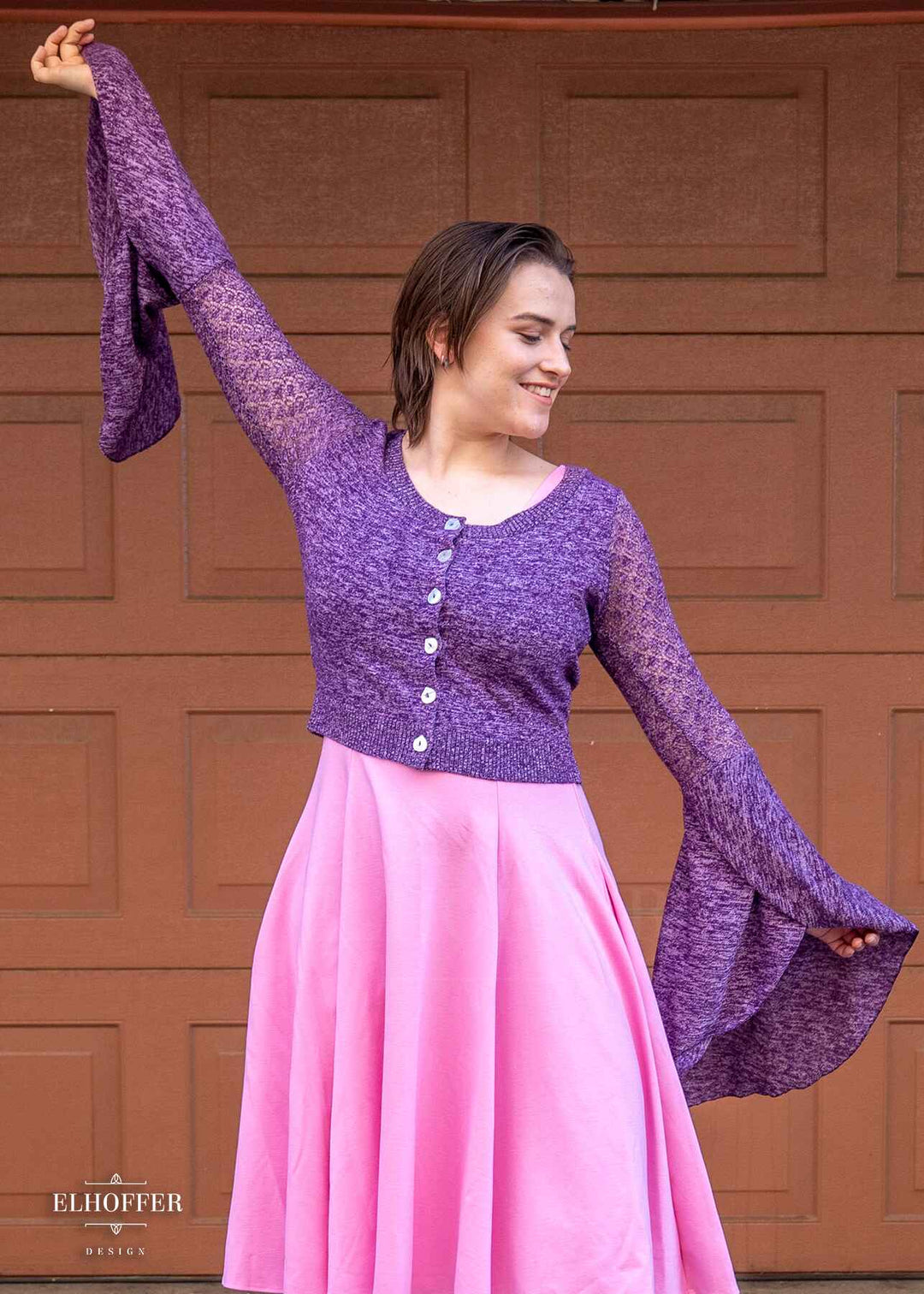 Elven Coronation Cardigan - Woodland Purple