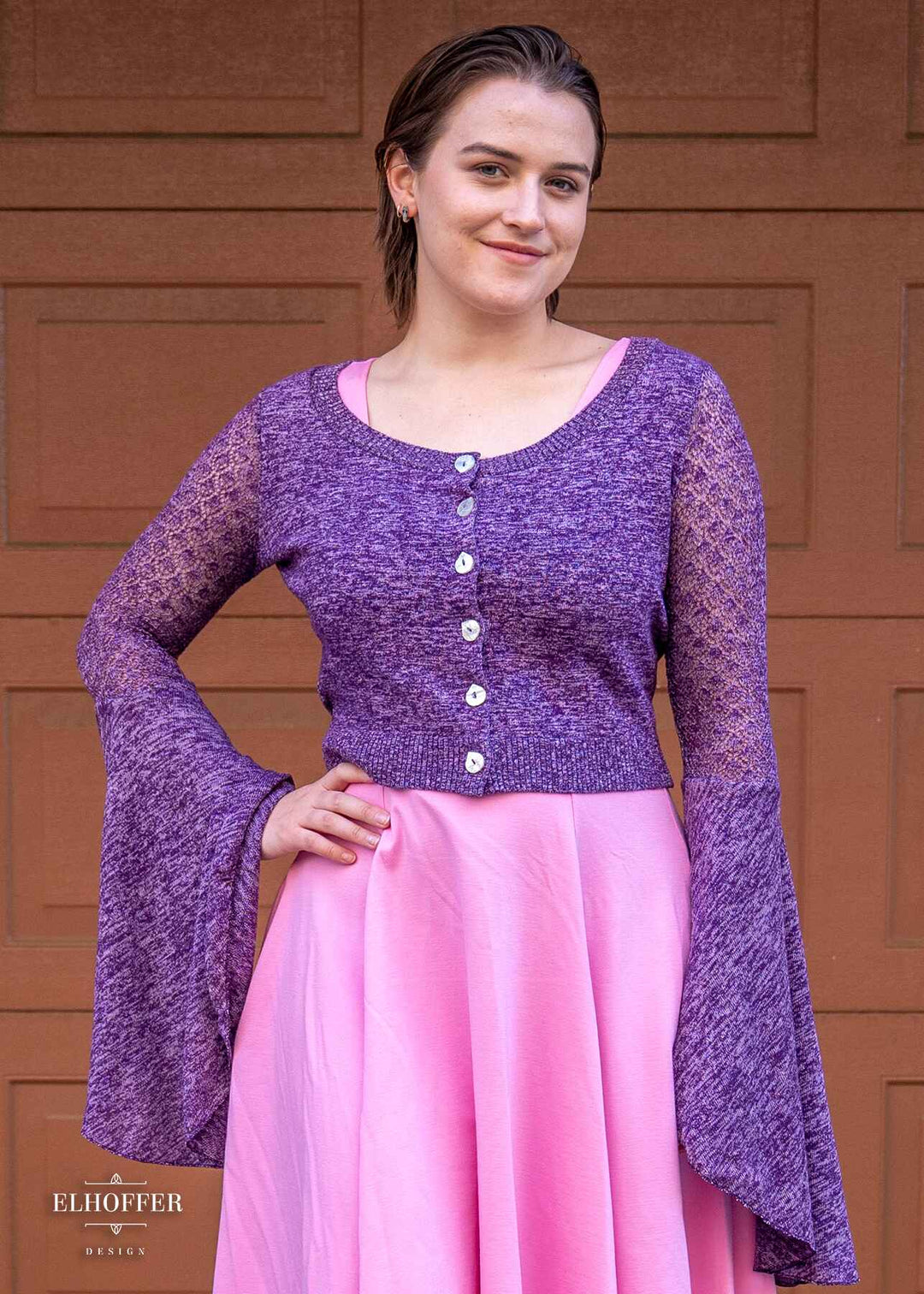 Elven Coronation Cardigan - Woodland Purple