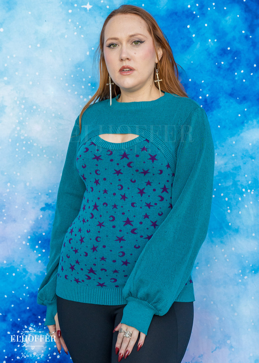 Essential Capricorn Crew Crop - Runic Teal