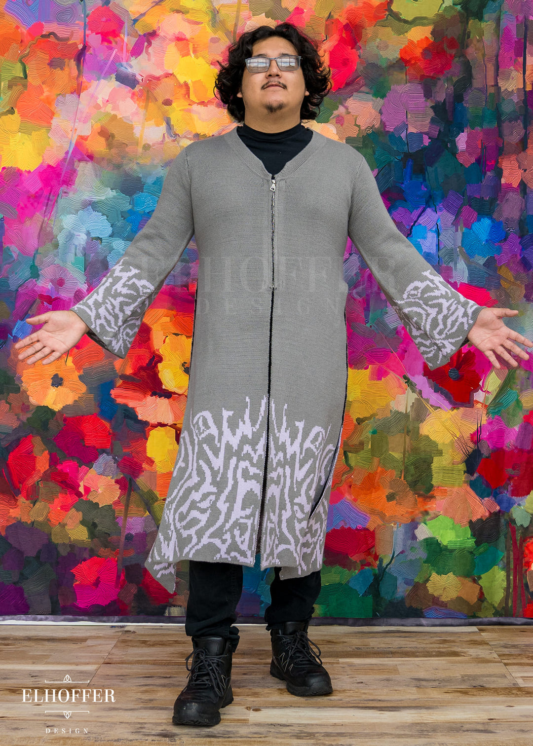 PREORDER - Demon Idol Unisex Duster - Black & Purple