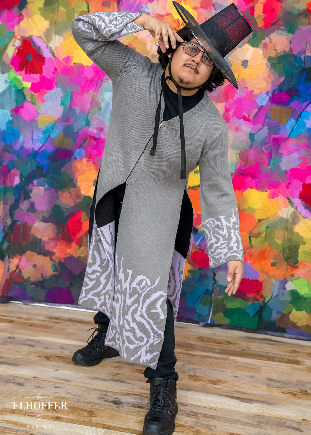 PREORDER - Demon Idol Unisex Duster - Black & Purple