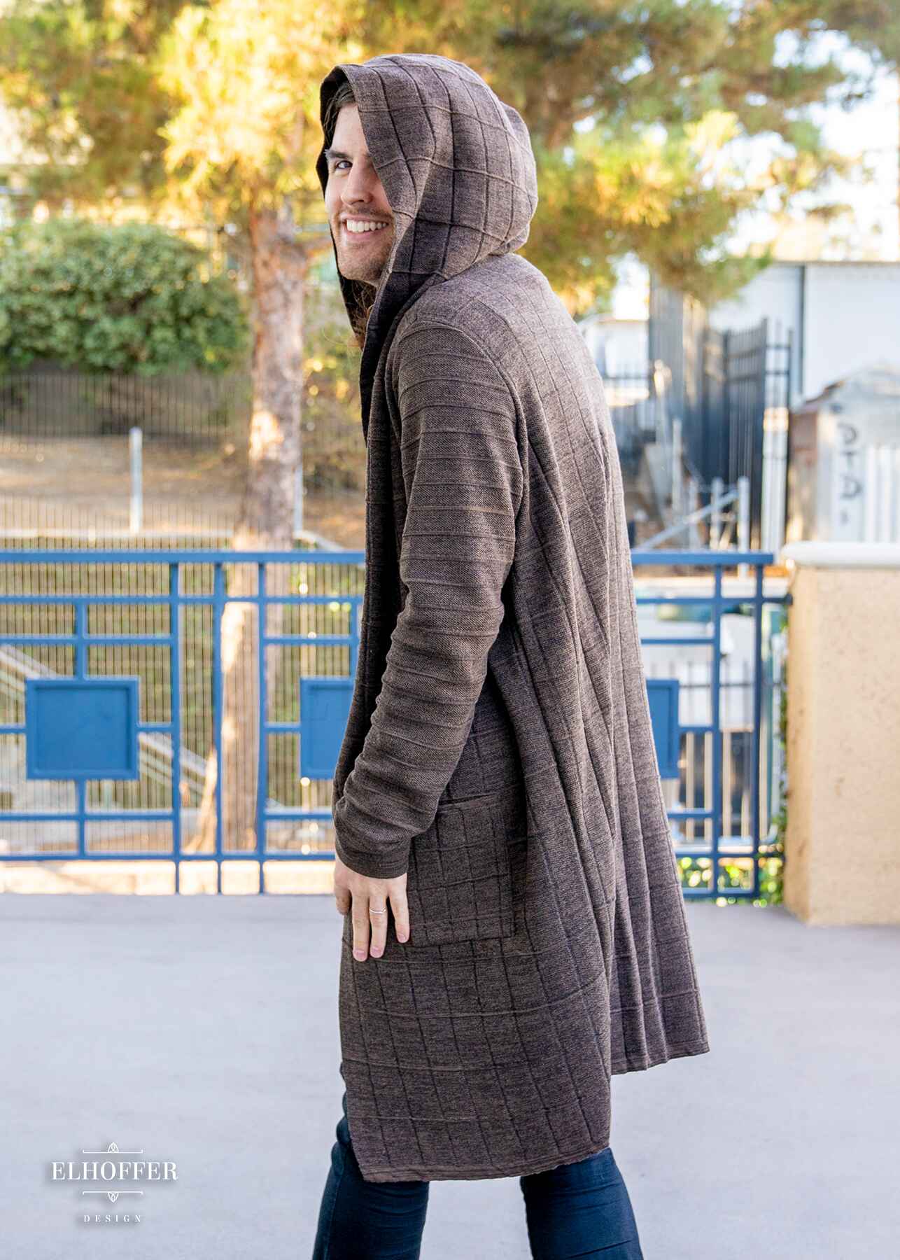 Galactic Renegade Unisex Duster Cardigan - Sepia Knight – Elhoffer