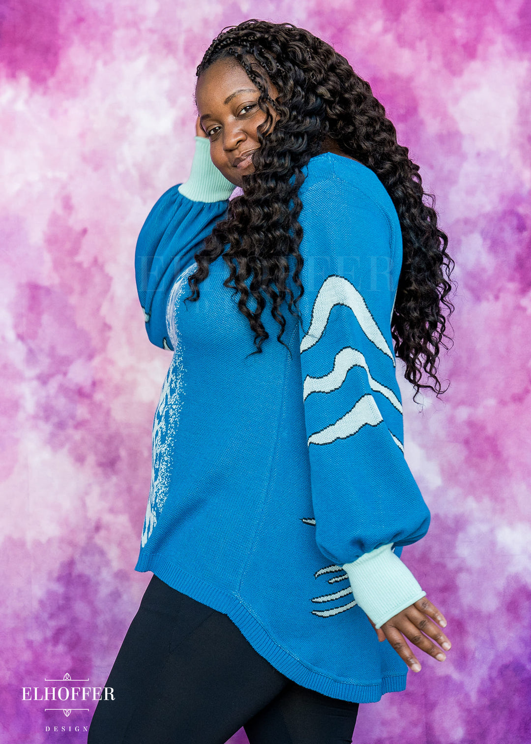 PREORDER - Blue Tiger Oversize Sweater