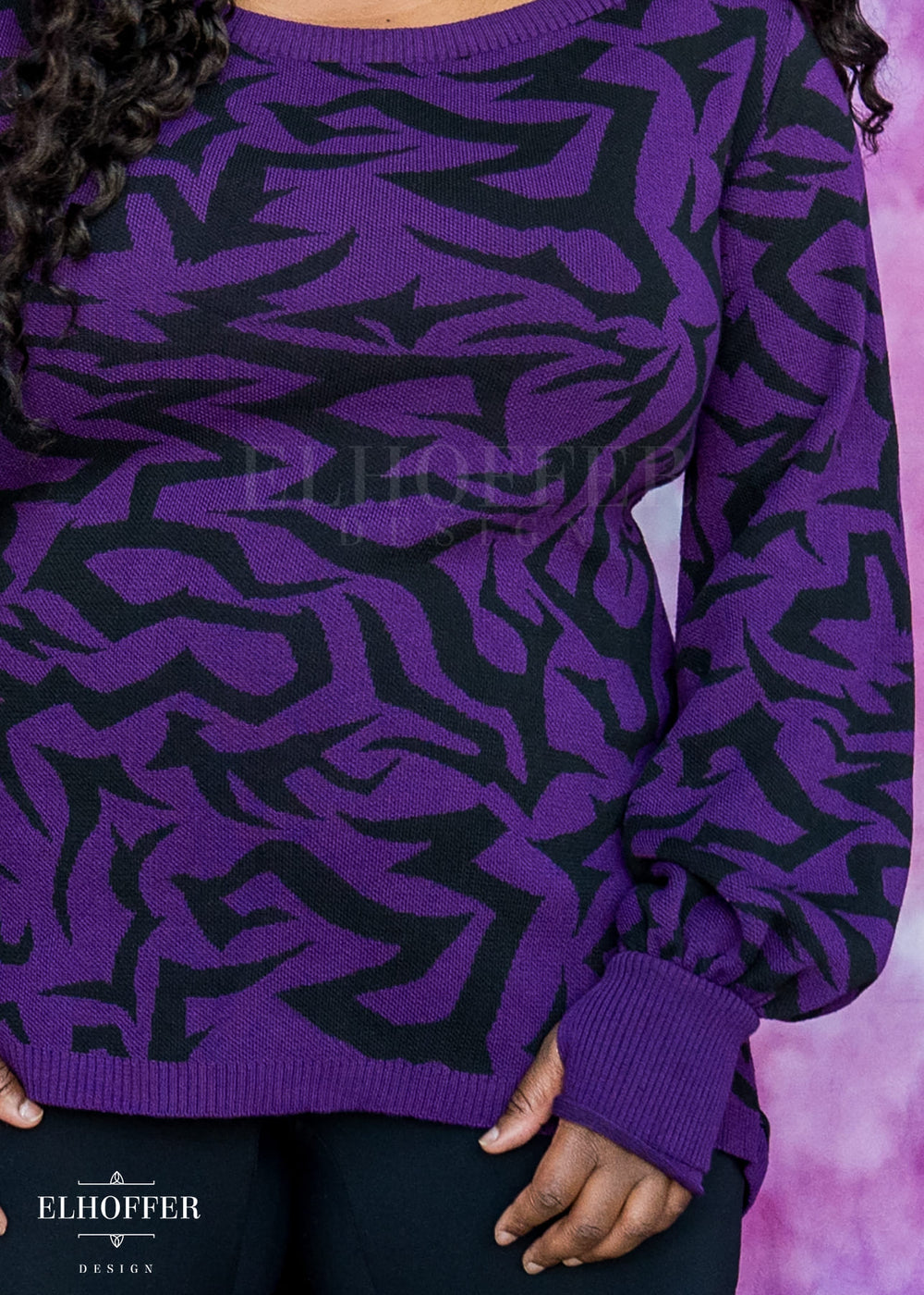 PREORDER - Demon Scars Oversize Sweater - Soul Stealing Purple