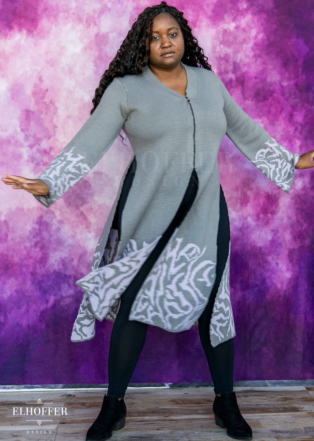 PREORDER - Demon Idol Unisex Duster - Black & Purple