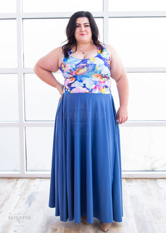 Essential Cindy Maxi Skirt - Cornflower Blue