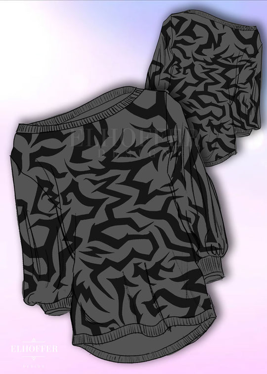 PREORDER - Demon Scars Oversize Sweater - Reaper Black