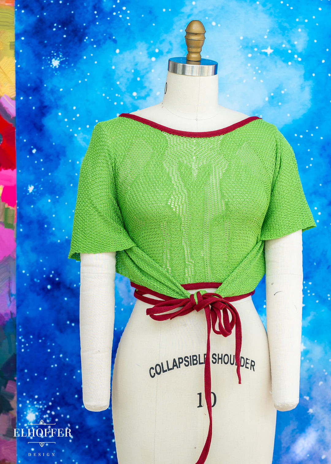 Handmade Boatneck Wrap Top - Galactic Hunter Knit