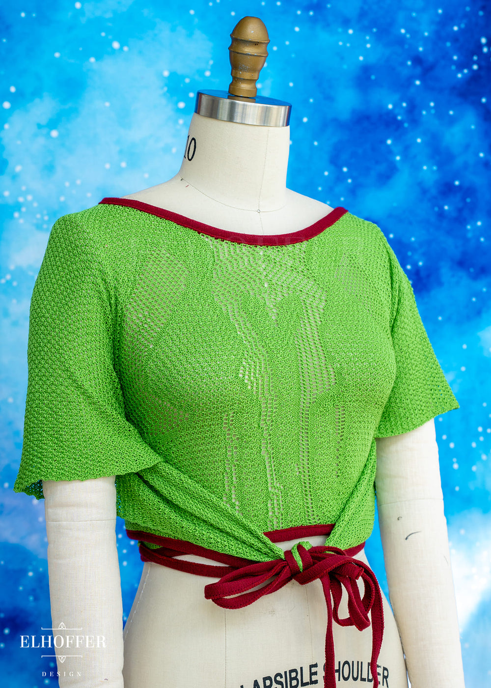 Handmade Boatneck Wrap Top - Galactic Hunter Knit