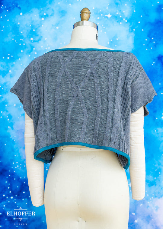 Handmade Boatneck Crop - Interstellar Prodigy Knit