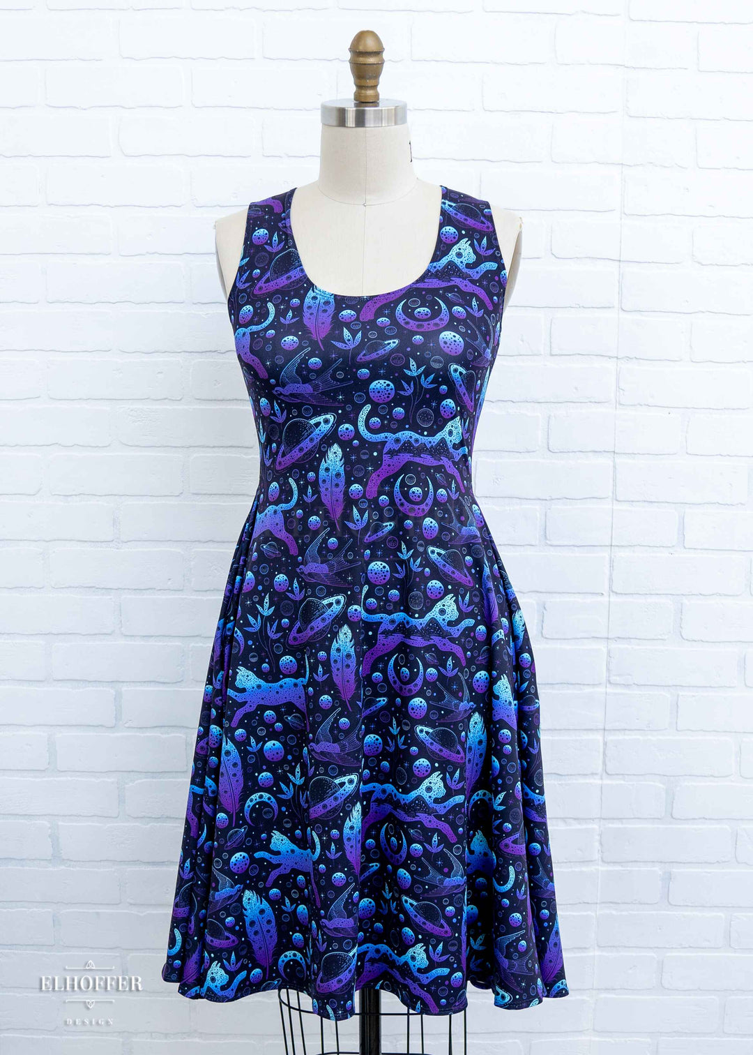 PREORDER - Essential Knee Length Dress - Twilight Catty Witch