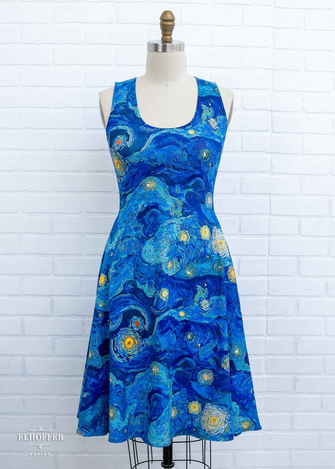 Essential Knee Length Dress - Starry Painting