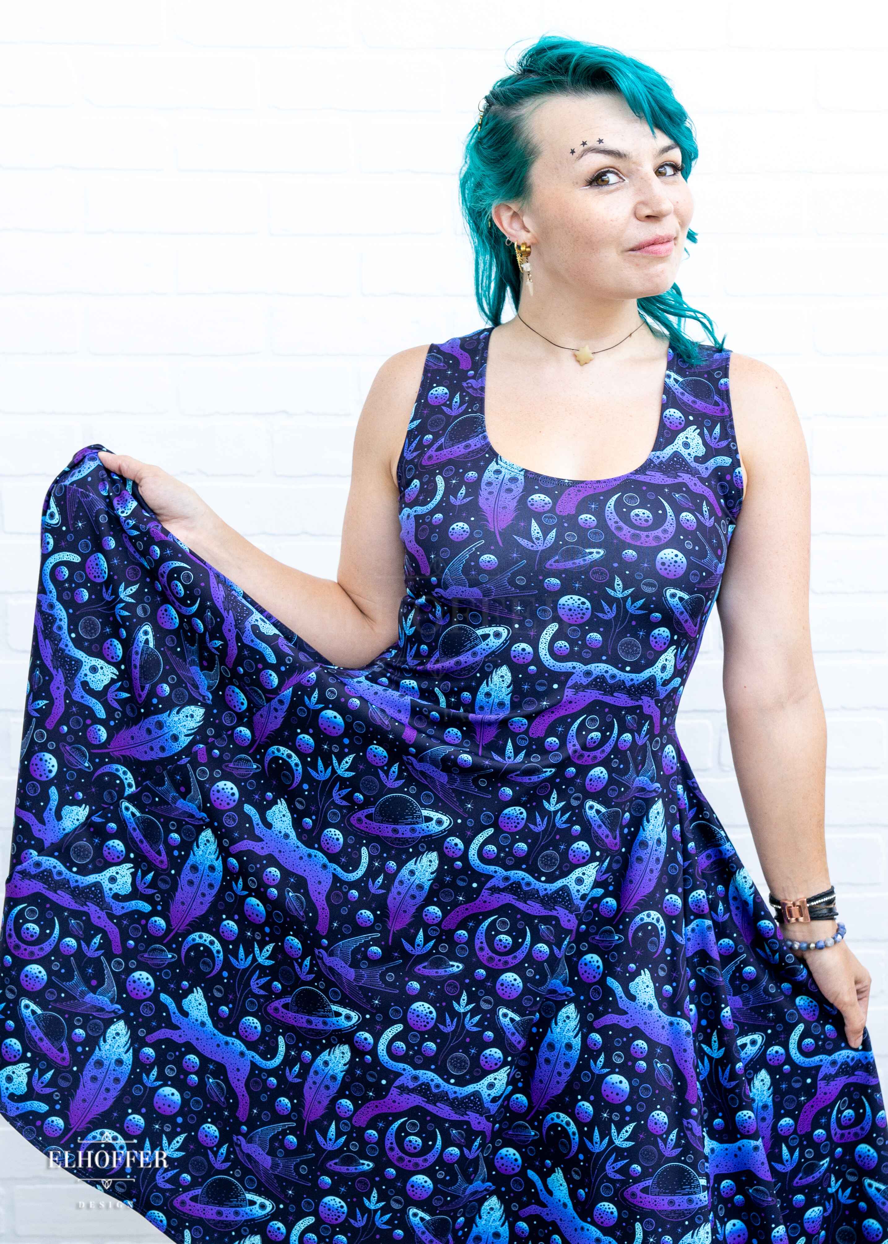 PREORDER - Essential Knee Length Dress - Twilight Catty Witch