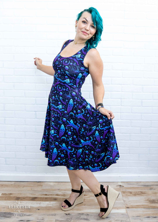 PREORDER - Essential Knee Length Dress - Twilight Catty Witch