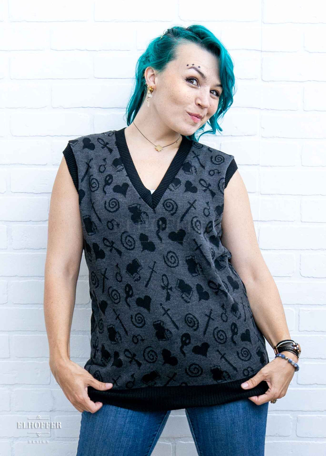 Sibling Sigils Unisex Vest - Reverse Grey Top