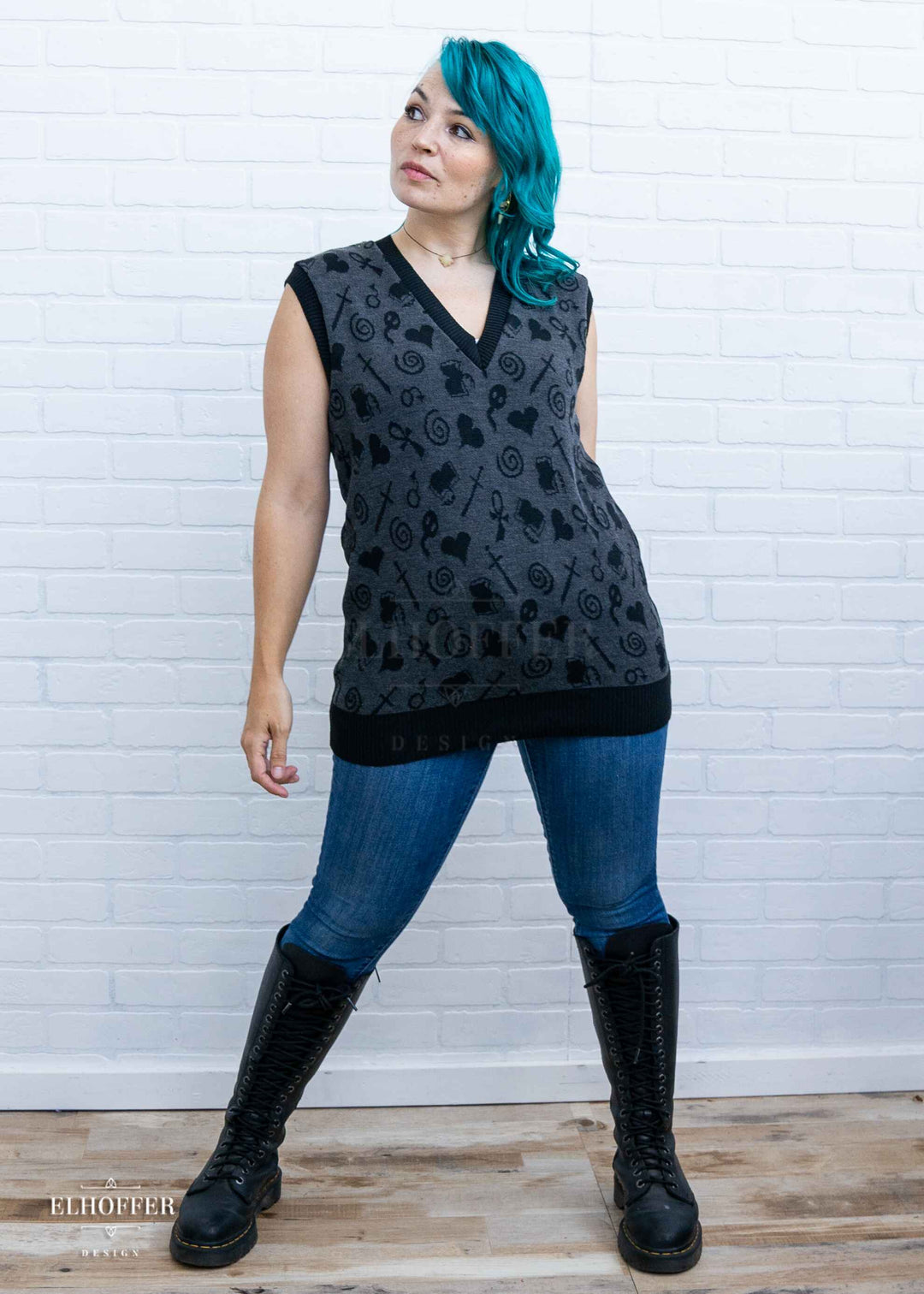 Sibling Sigils Unisex Vest - Reverse Grey Top